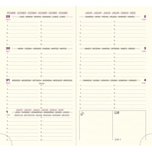 Exacompta EUROTIME 16 2027 Winner Rot - 8,5x16cm