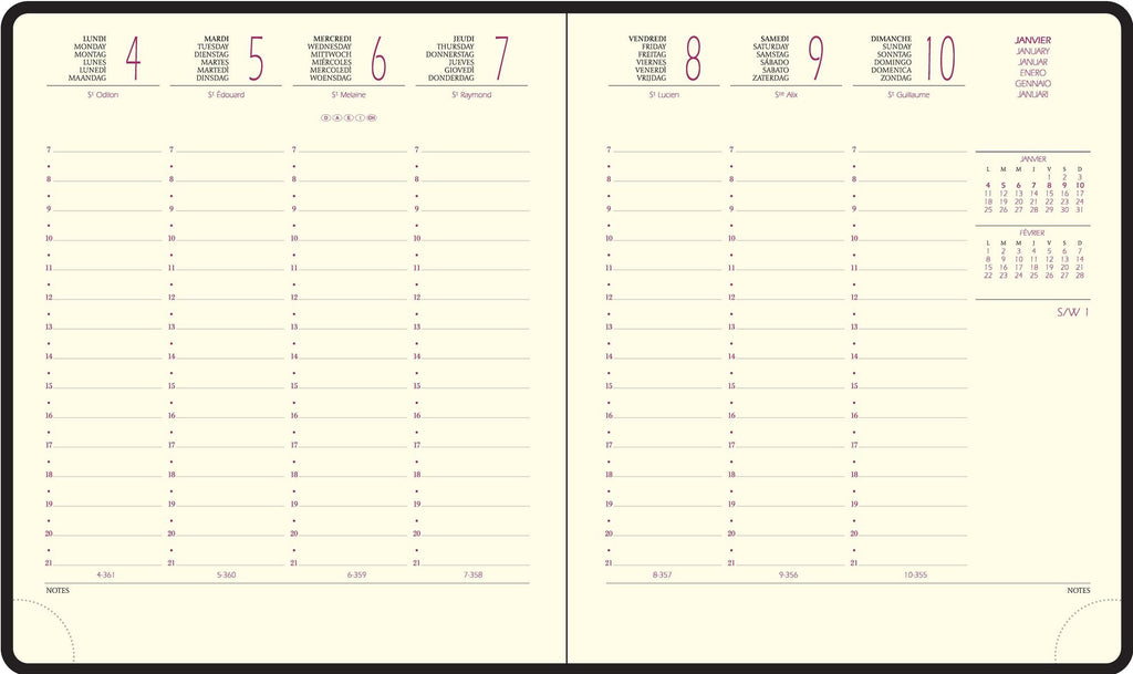 Exacompta EUROTIME 18 2027 Winner Rot - 15x17cm