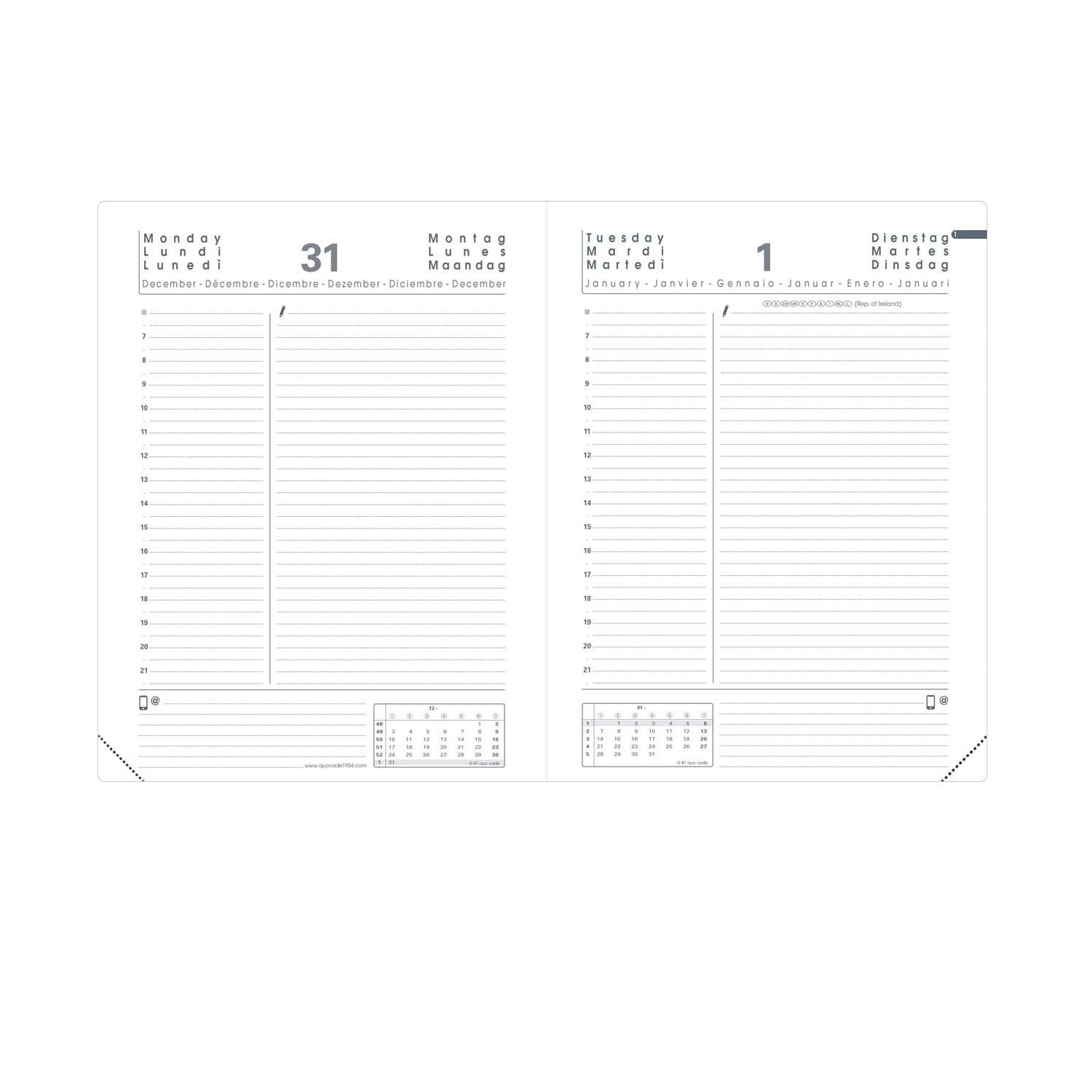 Quo Vadis ABP 2 2027 Impala Schwarz - 12x17cm
