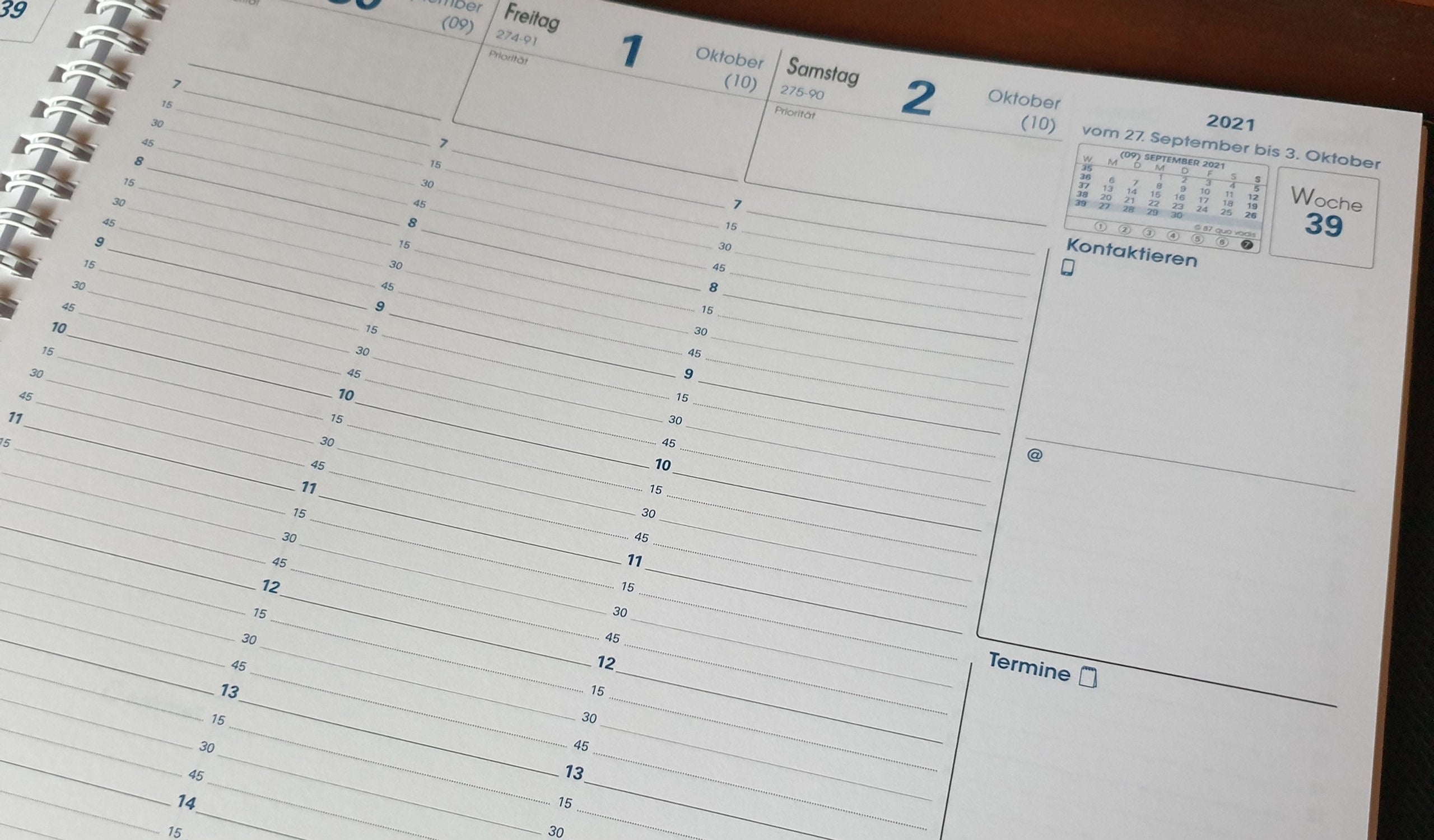 Quo Vadis EUREQUART 2027 Kalender-Einlage - 24x30cm