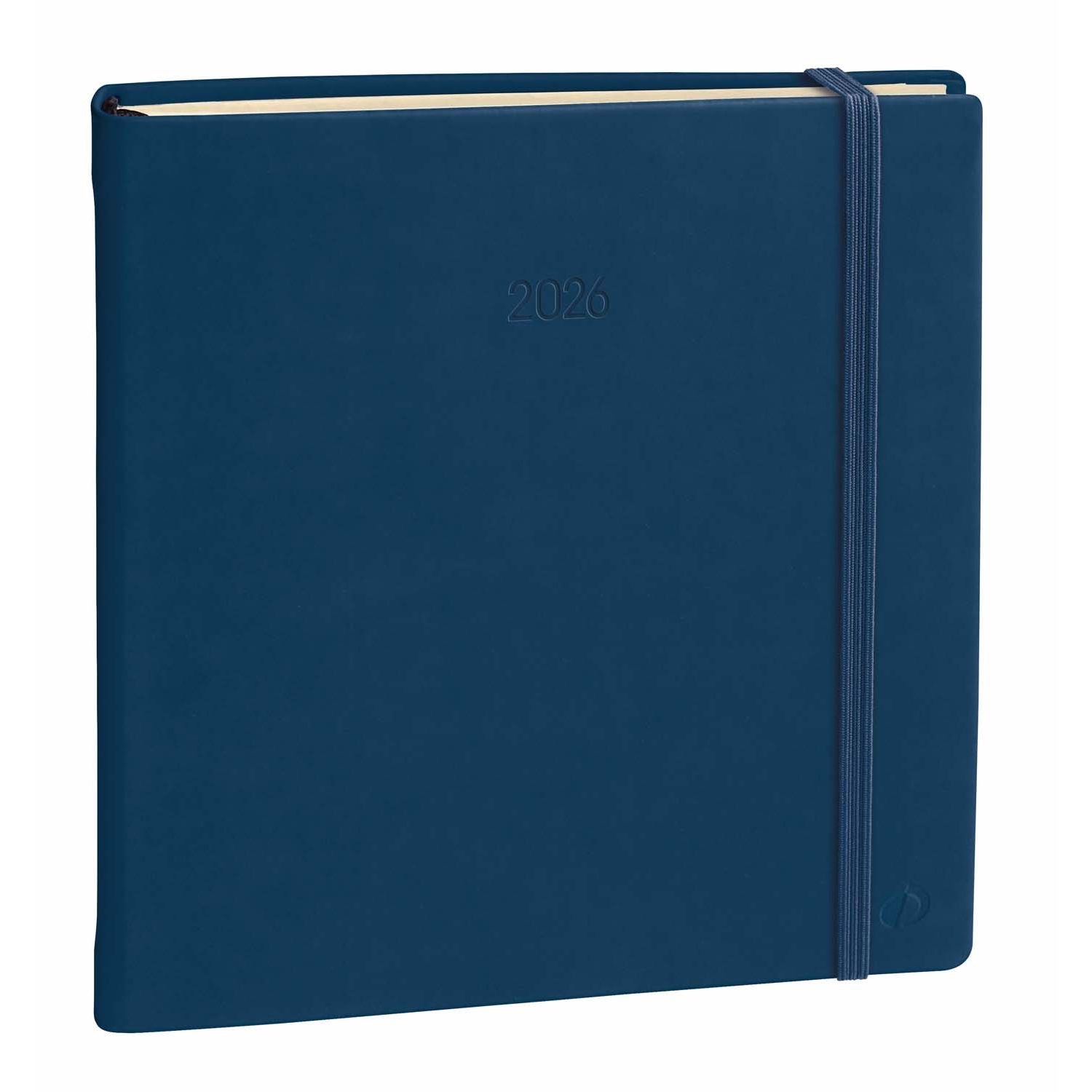 Quo Vadis EXECUTIF PRESTIGE 2027 Silk Marineblau - 16x16cm