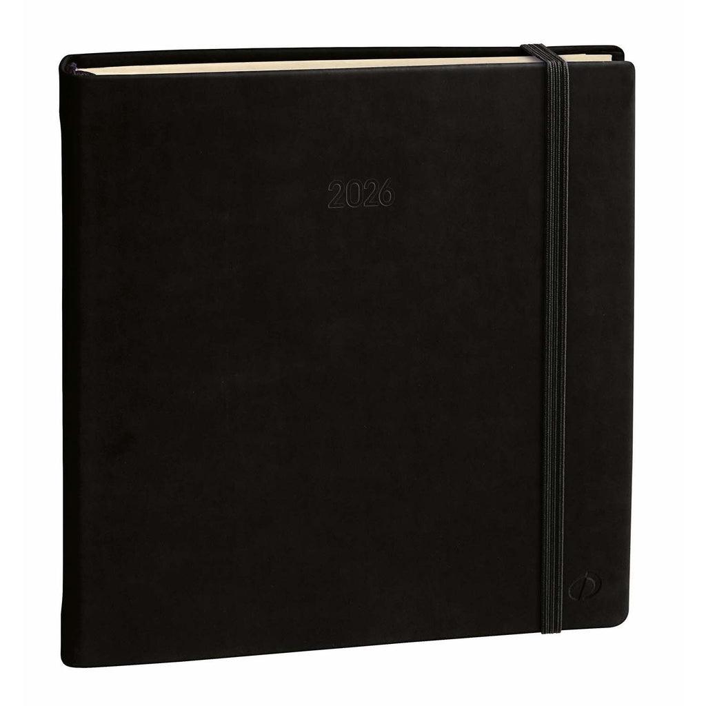 Quo Vadis EXECUTIF PRESTIGE 2027 Silk Schwarz - 16x16cm