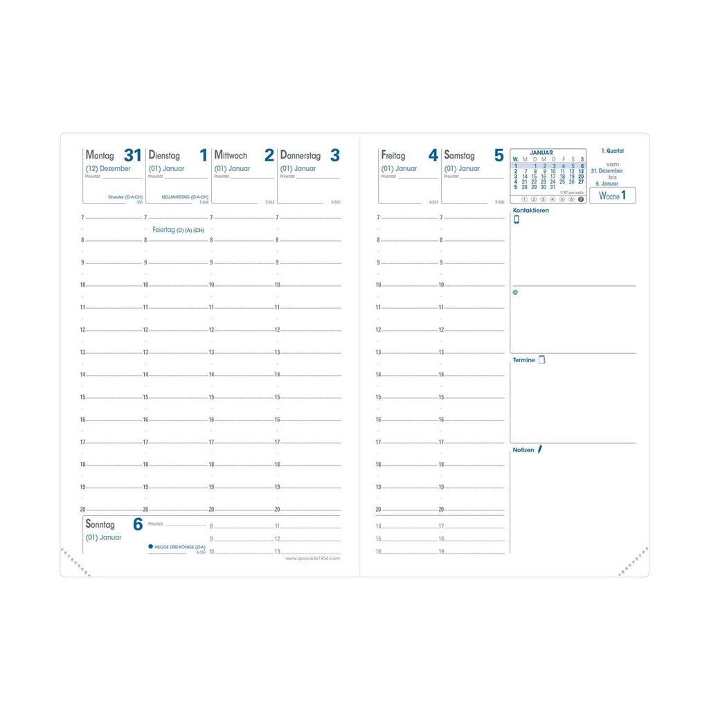 Quo Vadis GESCHÄFTBUS 2027 Medium Rot - 10x15cm
