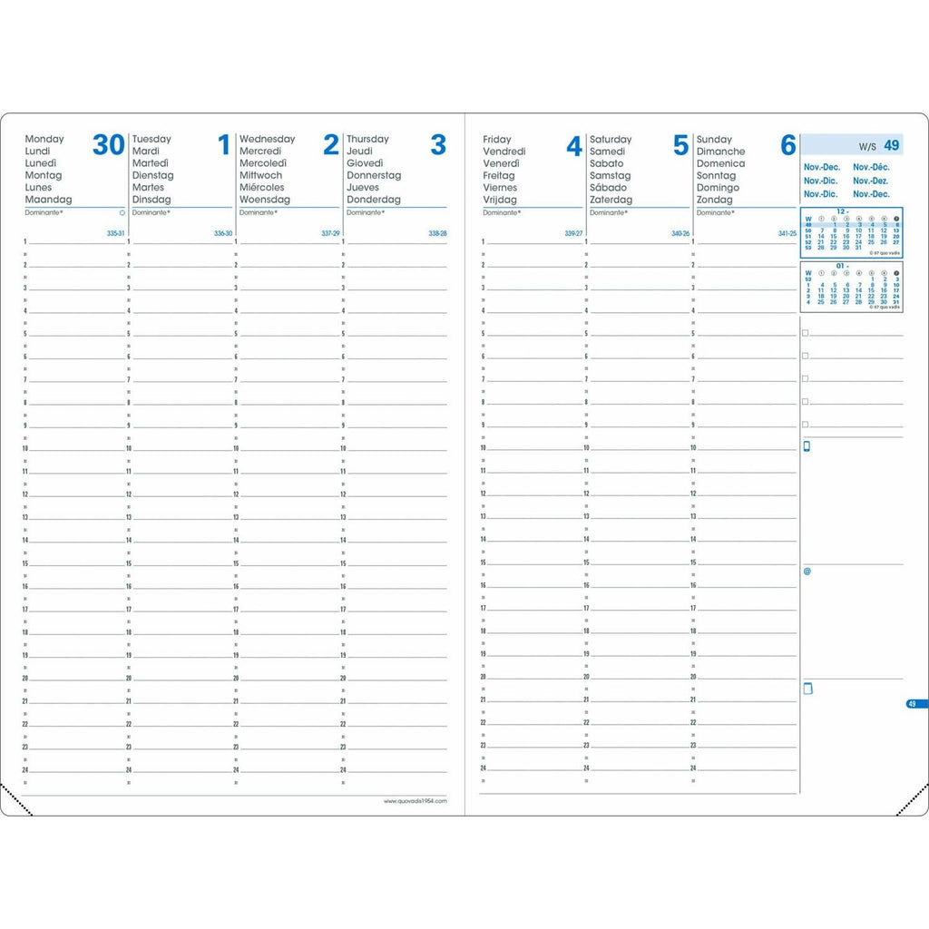 Quo Vadis H24/24 2027 Impala Schwarz - 16x24cm