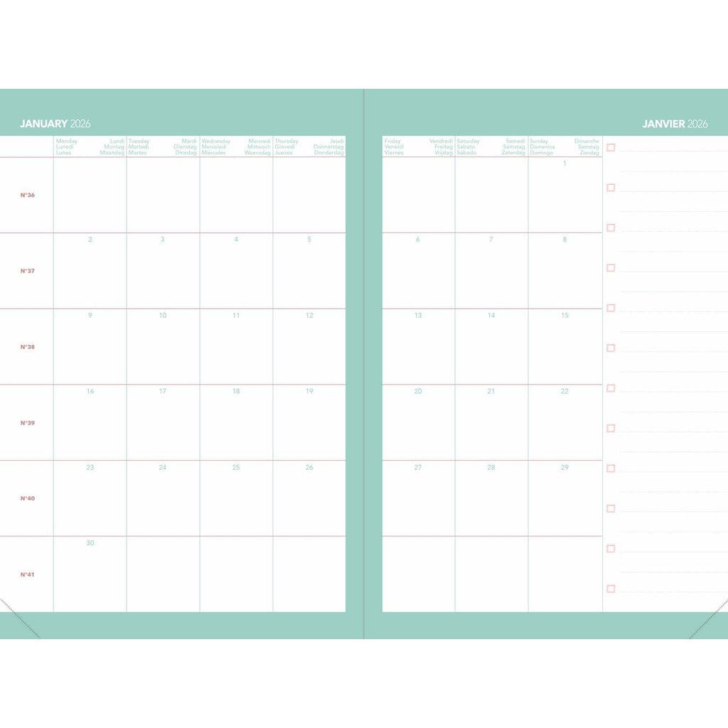 Quo Vadis MINISTER COLOR 2027 Pastell Rosa - 16x24cm