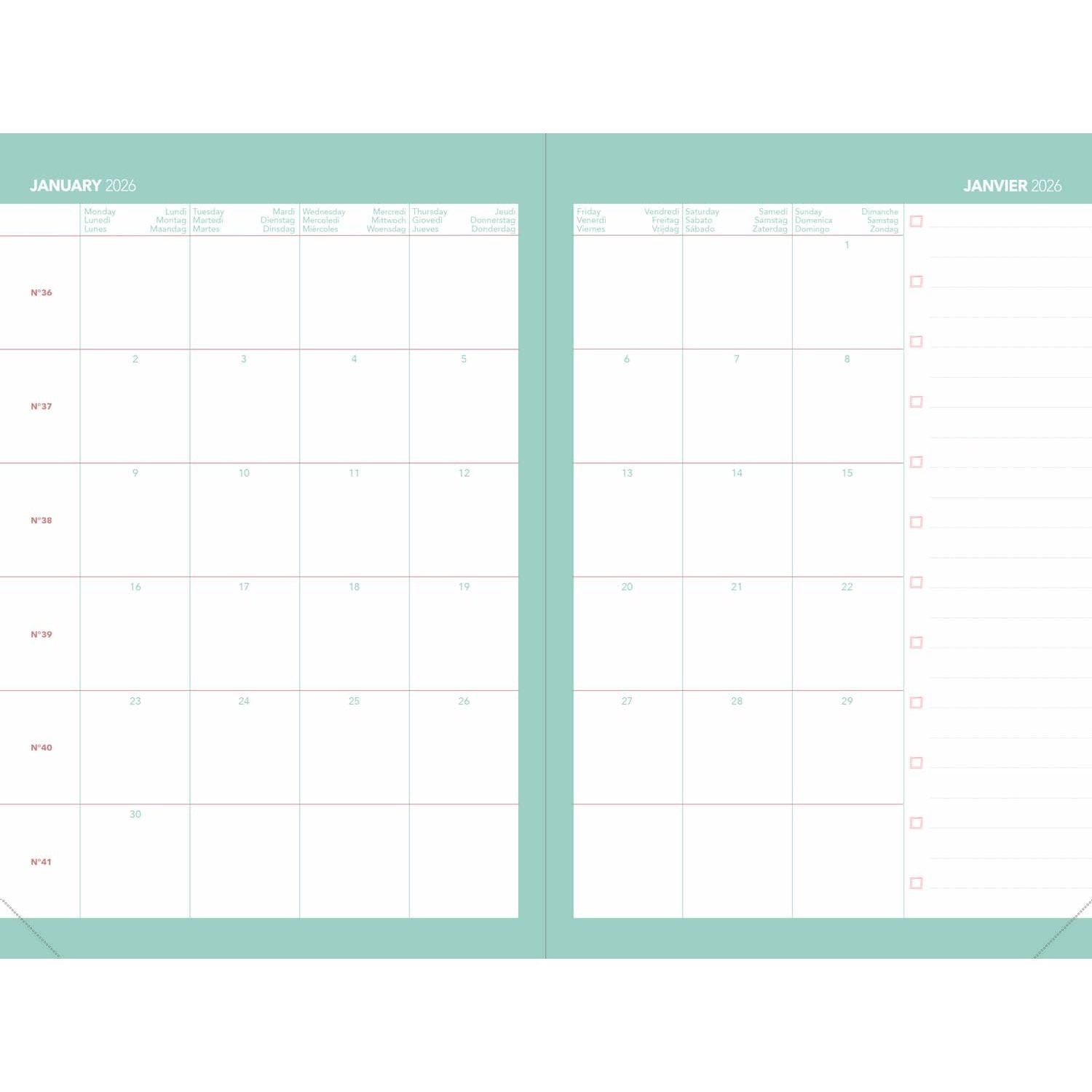 Quo Vadis MINISTER COLOR 2027 Kalender-Einlage - 16x24cm