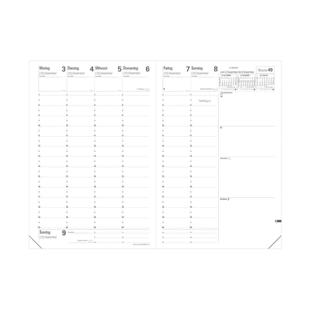 Quo Vadis MINISTER 2027 Impala Schwarz - 16x24cm