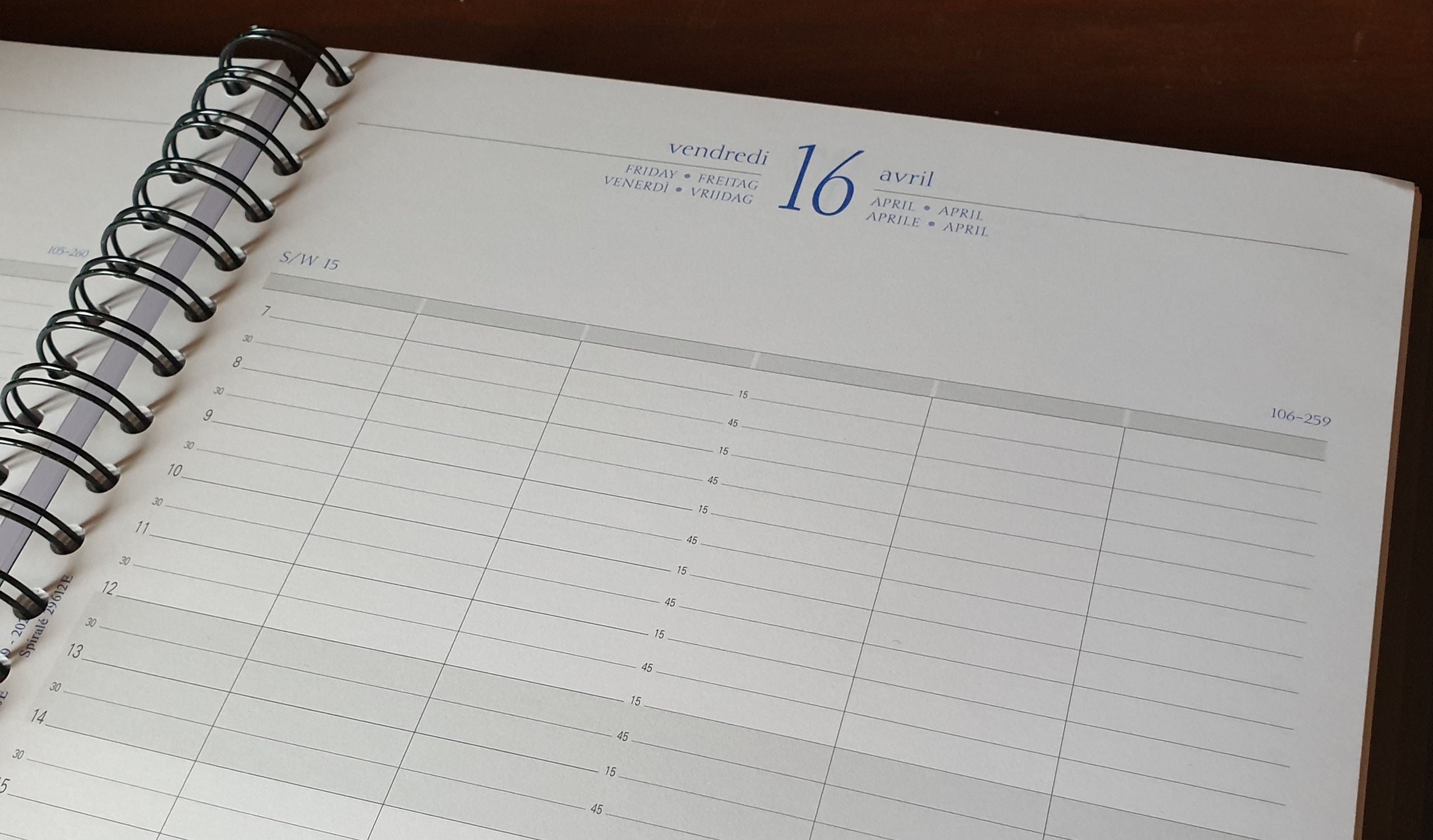 Eacompta TIME 29 A4 2027 Stoff-Einband Blau - 21x29,7cm